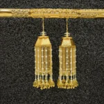 Square-Top Golden Klire with Drop Tassels