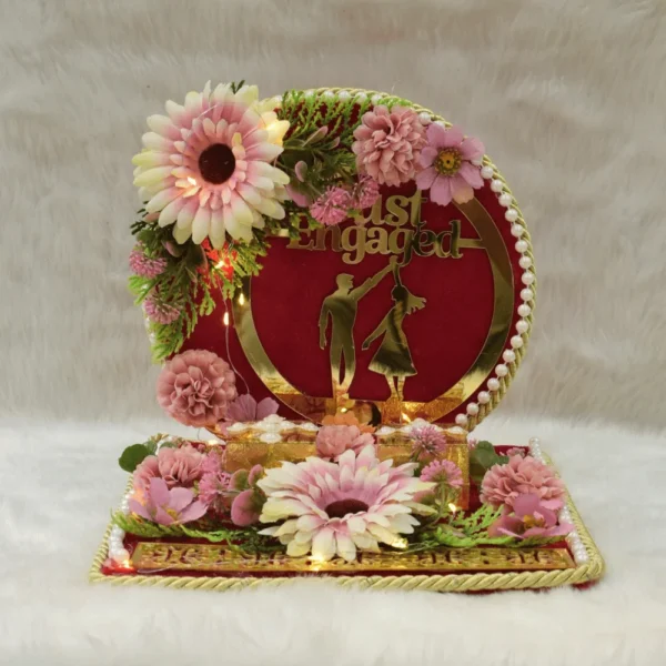 Floral Engagement Ring Ceremony Plate