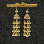 Klire with Ivory Beads & Layered Jhumka