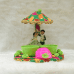 Couple-Themed Mehndi Plate