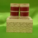 Bridal Red Chura with Diamond-Cut - Image 2