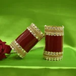 Regal Maroon Bridal Chura - Image 2