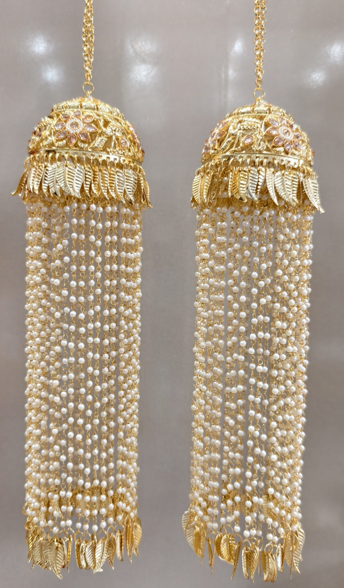 Floral Leaf Pearl Kalira - Image 1