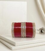 new antique round kundan short chura