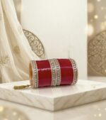 new antique round kundan short chura - Image 3