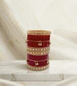 new short kundan chura with kashmiri ghunghroo churi - Image 2
