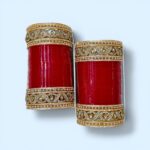 New antique bridal mehroon chura - Image 2