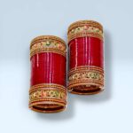 New bridal mehroon chura with multy stone rajwaadi style - Image 3