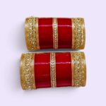 New bridal mehroon  chura - Image 3