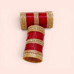 New bridal mehroon AD+PEARL churi - Image 2