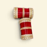 New bridal kundan traditional  mehroon chura - Image 2