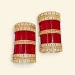 New bridal kundan traditional  mehroon chura