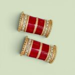 New antique kundan bridal mehroon chura