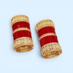 New bridal mehroon  chura - Image 2