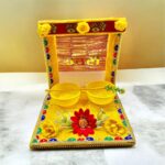 Haldi plate\platter,decorated wedding tray for haldi ceremony.