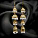 4-Layered Golden Jhumka Kalira with Cowrie Shells B