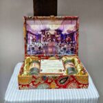 Vibrant Phulkari Emboidered Punjabi Wedding Saha Chithi Box - Image 2