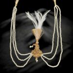 Nawabi Look: Classic Kundan Peacock Sarpech With Pearl Strings