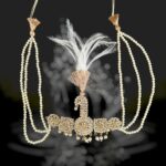 Maharaja Style: Heavy Kundan Work Peacock Kalgi With Pearl Drops