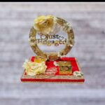 "Just Engaged" Floral Engagement Ring Platter