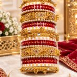 Traditional & Classy: "Classic Red & Kundan Bridal Chooda | Traditional Elegance Redefined"