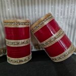 Royal Maroon Kundan Bridal Chura